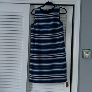 Tommy Hilfiger Women's Indigo Denim Sailing Stripe Shift Dress Size 4